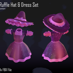 Frilly Witch Galaxy Hat and Dress 魔女