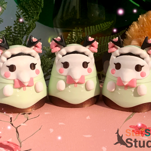 STL 3D MODEL FILE ONLY Cottage Core Kawaii Mushroom Fairy Plague Doctor Figurine Chibi Cute Druid