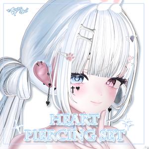 【7アバター対応】 Heart_Piercing Set