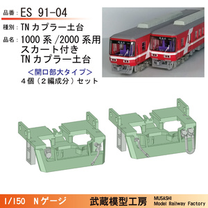 ES91-04：浜松の赤い電車用スカート付きTN土台(開口部大)2編成セット【Nゲージ鉄道模型】