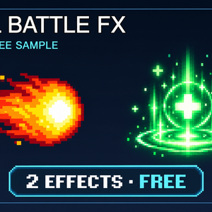 【無料】PIXEL BATTLE FX Vol.1｜ドット絵バトルエフェクト2種