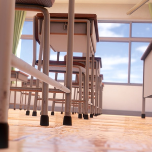 【VRChatワールド想定】Simple JP Classroom【3Dモデル】 缩略图 6