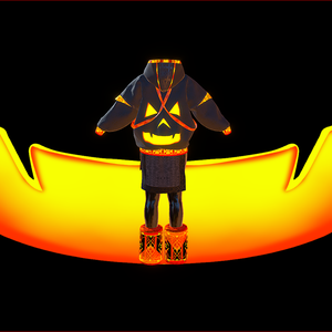 🎃 X'd Hoodie - Halloween Remix 🎃3D Clothing 3D Model VRChat 🎃X'd パーカー - ハロウィンリミックス🎃3D 衣類 3D モデル VRChat
