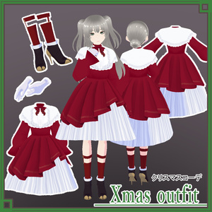【VRoid用】Xmasコーデ【衣装・服・テクスチャ】