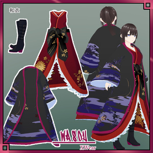【VRoidXwear】和衣【衣装・服・テクスチャ】