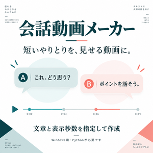 会話動画メーカー LITE｜Windows用・日本語動画制作ツール