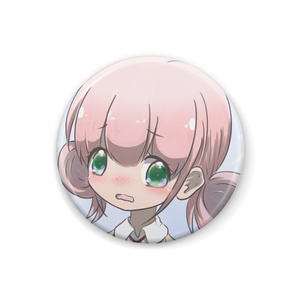 こわがる女の子缶バッジ