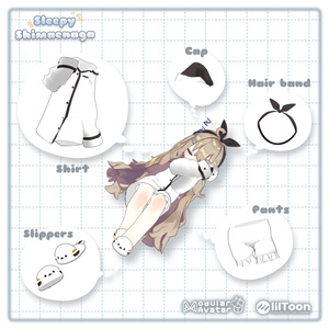 🐱9/6 (日)までセール中🥐【キプフェル / コロネ / Noix対応】Sleepy​ Shimaenaga【VRChat想定衣装】 缩略图 3