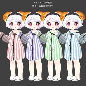 🐱9/6 (日)までセール中🥐【キプフェル / コロネ / Noix対応】Sleepy​ Shimaenaga【VRChat想定衣装】 缩略图 6
