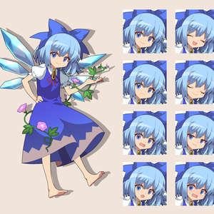 日に焼けたチルノ　立ち絵素材