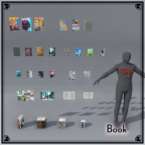 [VRChat-Ready] Book Set (28 pieces)