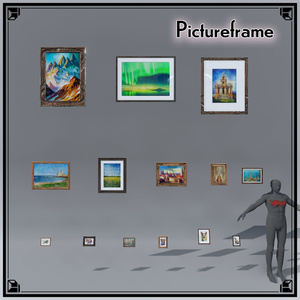 [VRChat Ready] Framed Paintings (14 pcs)