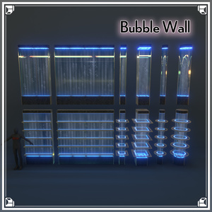 [VRChat Ready] Bubble Wall, Four Seasons Effect Set (48 pcs)