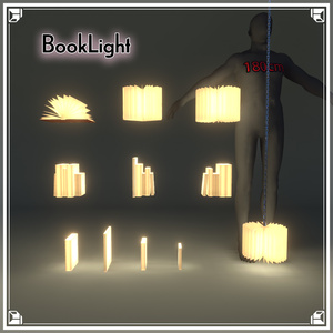 [For VRChat] Book Light with Star & Moon Effects (11 Pieces)
