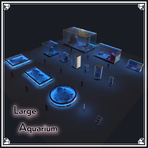 [For VRChat] Giant Aquarium Set (14 Pieces)