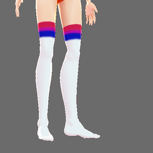 bisexual biromantic flag thigh/knee highs lgbt vroid