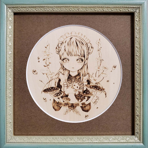 【一点物原画】SAKURA Maid【額付き】