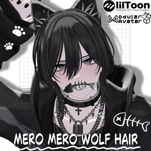 【21アバター対応】meromero wolf  Hair【VRC Hair】