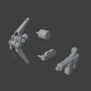メガミ用空間戦闘装備セット（STLデータ）