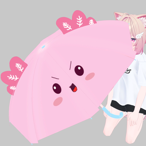 【3D-Unity\VRChat】Modular Avatar ウーパールーパー 傘  Cute Axolotl Umbrella
