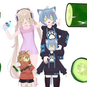 【VRChat】Cucumber Slice Eye Mask MA