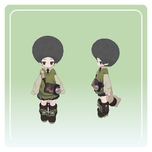 【VRChat】 Afro Hair [3D-Hair/Modular Avatar]
