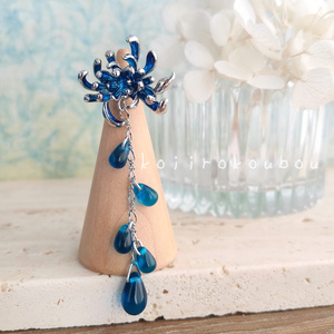 再販 夜の魔術部 星と月のビジュー オーロラガラス ピアス（イヤリング