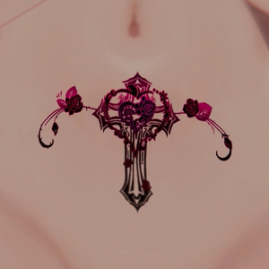 【全アバター対応】 Cross rose　タトゥーtexture　色変更可能!! 缩略图 3