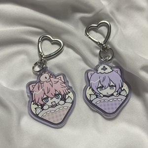 ツイステ ハーツラビュル寮2点 ポムフィオーレ寮1点 キーホルダー ツイステ アイコンメタルキーホルダー &メタカ ポムフィオーレ寮