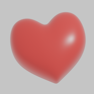 【blender】無料ハートチョコ