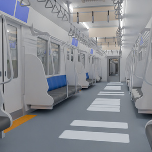 電車の3Dモデル[Blender,unity用]