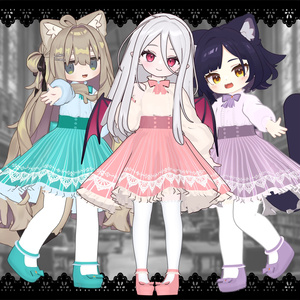 【3アバター対応】夜想ドールドレス 缩略图 4