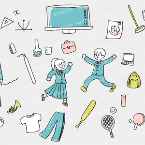 中学生　高校生　学校　用品　落書き　セット