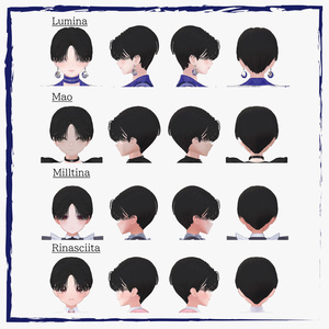 【8アバター対応】Shadow Center Part hair 缩略图 7