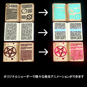 【VRChat用アイテム】文字が光る魔導書 缩略图 4