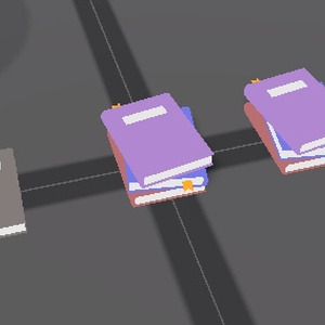 【3Dモデル】VRChat向け シンプルな本・積読セット（単品＆3冊の束）