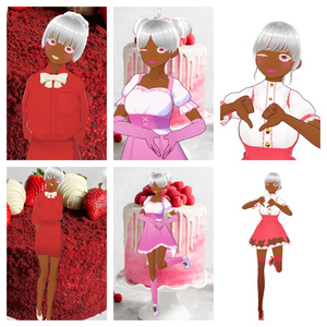Cakie Cutie - Vroid model with 3 styled looks