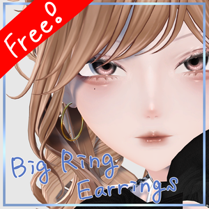🎁無料配布🎁【複数アバター対応】でっかいわっかピアス ♦ Big Ring Earrings ♦