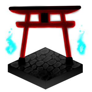 ヴィネット風素材（鳥居）
