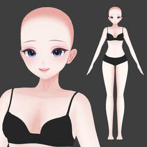Anime Female Base Mesh Model
