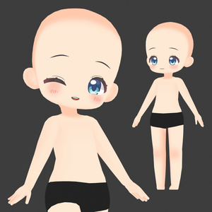 Anime Chibi Base Mesh Model
