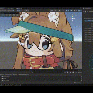 【Version 3】VRChat想定アバターギミック ExGlass まめフレンズ、ロポリこん、みみのこ、クララ、コロネ対応(PCVR/Desktop) そこそこローポリ 空間固定 AudioLink対応