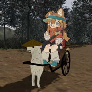 【自分が乗客になるやつ】まめふれんず、コロネ、ロポリこん、みみのこ用「Akyo人力車ギミック」 缩略图 2