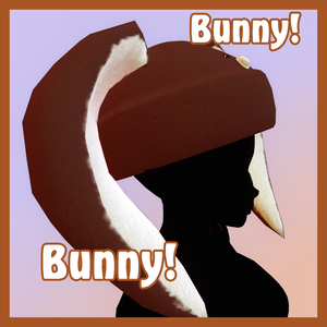Brown Bunny Hat (Rigged Ears + tail)