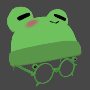 Frog hat and sun glasses! 