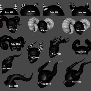 3D Horns Bundle (15 different horns)
