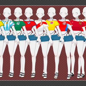 Sexy Soccer Jersey for Female VRoid (Based on Brazilian Miku)