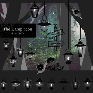 【透過アニメ素材】The lamp icon
