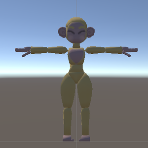 Low poly monkey