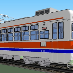 西鉄北九州線600形（冷房・幅広窓改造車）　sketchup8